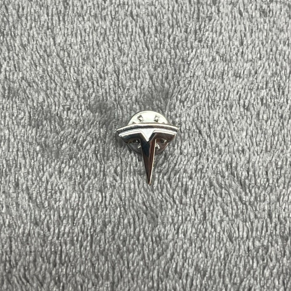 Tesla Motors Logo Silver Tone Pin‎